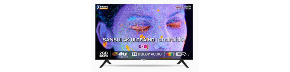 Television: SANSUI (43 inches) Rs.23208 to Rs.24430